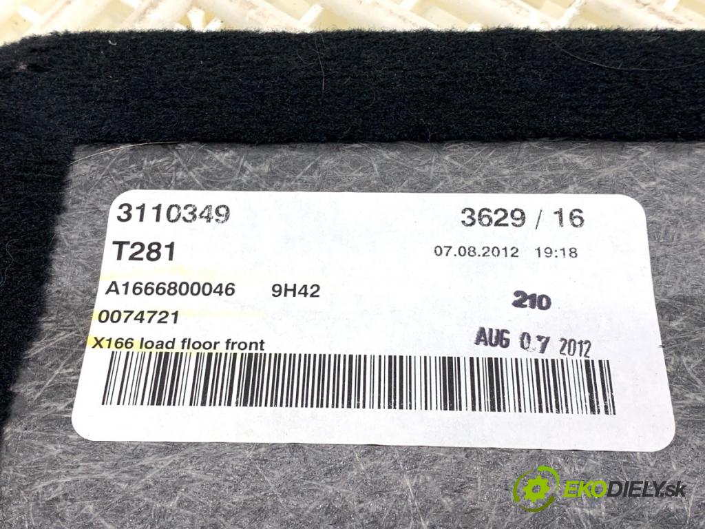 MERCEDES-BENZ KLASA GL SUV 2012 190 kW GL 350 CDI / BlueTec 4-matic (166.823, 166.824) 2987 KRYTINA: kufra A1666800046