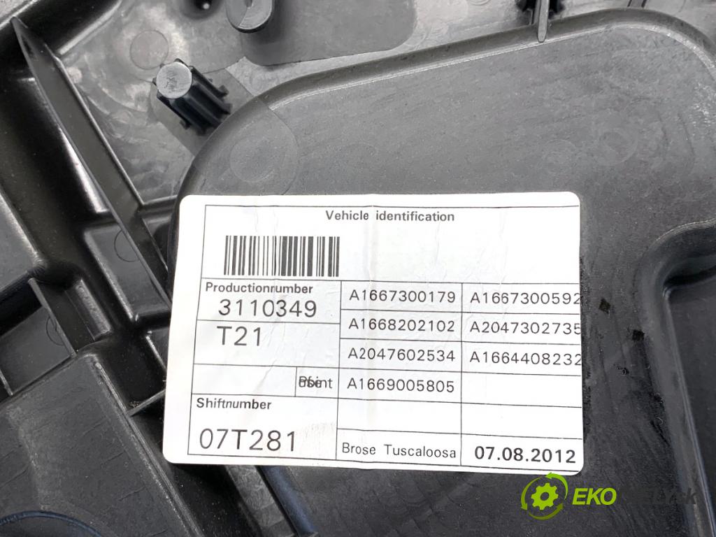 MERCEDES-BENZ KLASA GL SUV 2012 190 kW GL 350 CDI / BlueTec 4-matic (166.823, 166.824) 2987 mechanismus okna levý zadní část