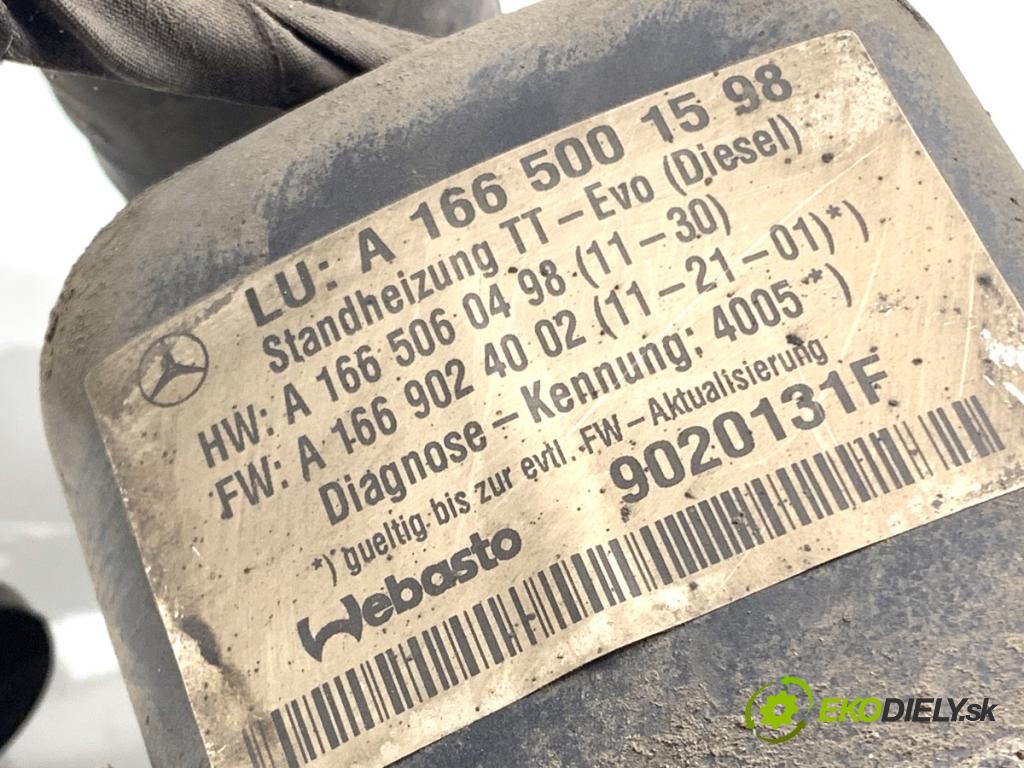 MERCEDES-BENZ KLASA GL SUV 2012 190 kW GL 350 CDI / BlueTec 4-matic (166.823, 166.824) 2987 Webasto A1665001598 (Webasto (nezávislé kúrenie))