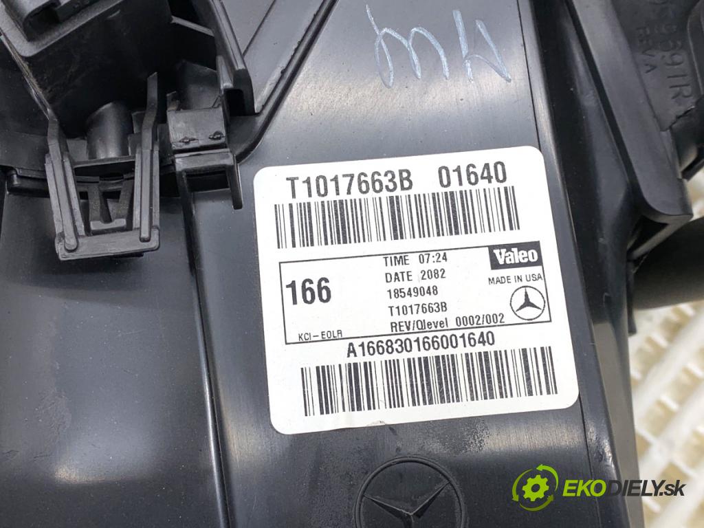 MERCEDES-BENZ KLASA GL SUV 2012 190 kW GL 350 CDI / BlueTec 4-matic (166.823, 166.824) 2987 Výhrevné teleso, radiátor kúrenia ventilátor zad A1668301660