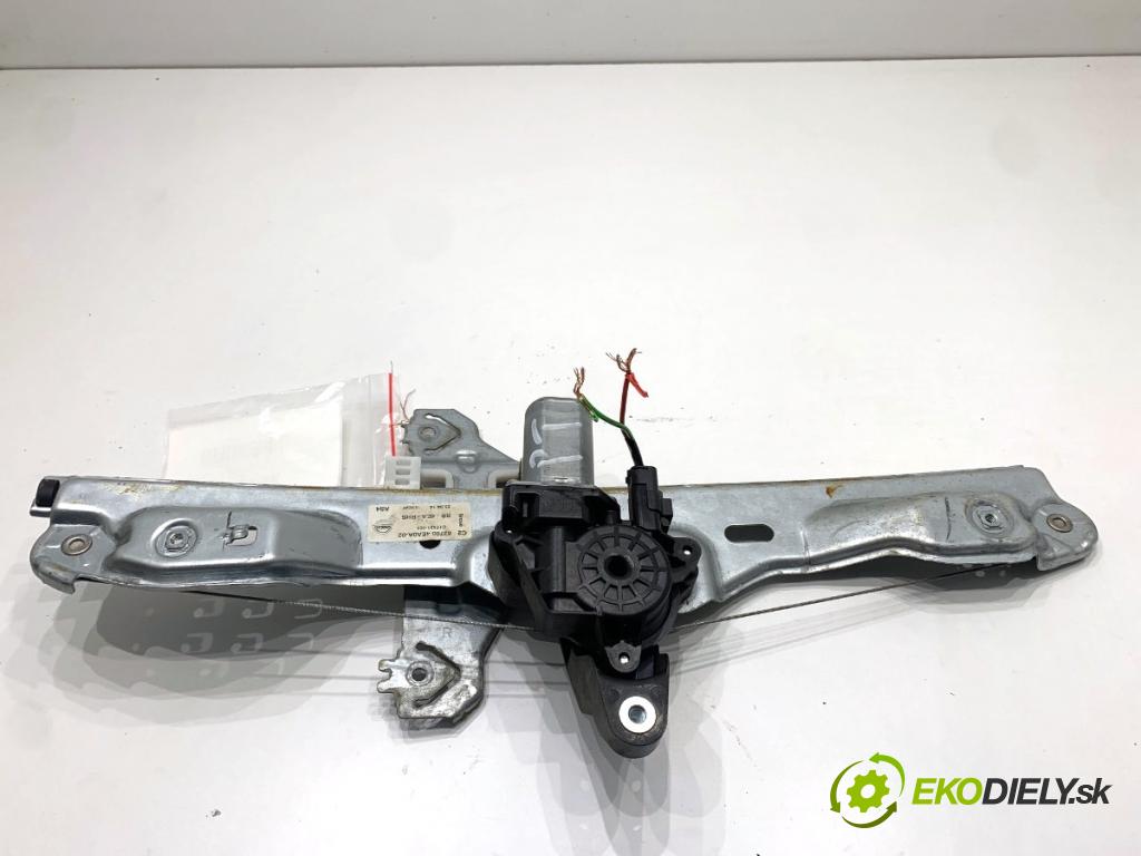 NISSAN QASHQAI J11 SUV 2014 96 kW 1.6 dCi 1598 mechanismus okna pravý zadní část 827004EA0A