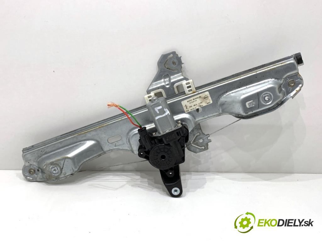 NISSAN QASHQAI J11 SUV 2014 96 kW 1.6 dCi 1598 mechanismus okna levý zadní část 827014EA0A