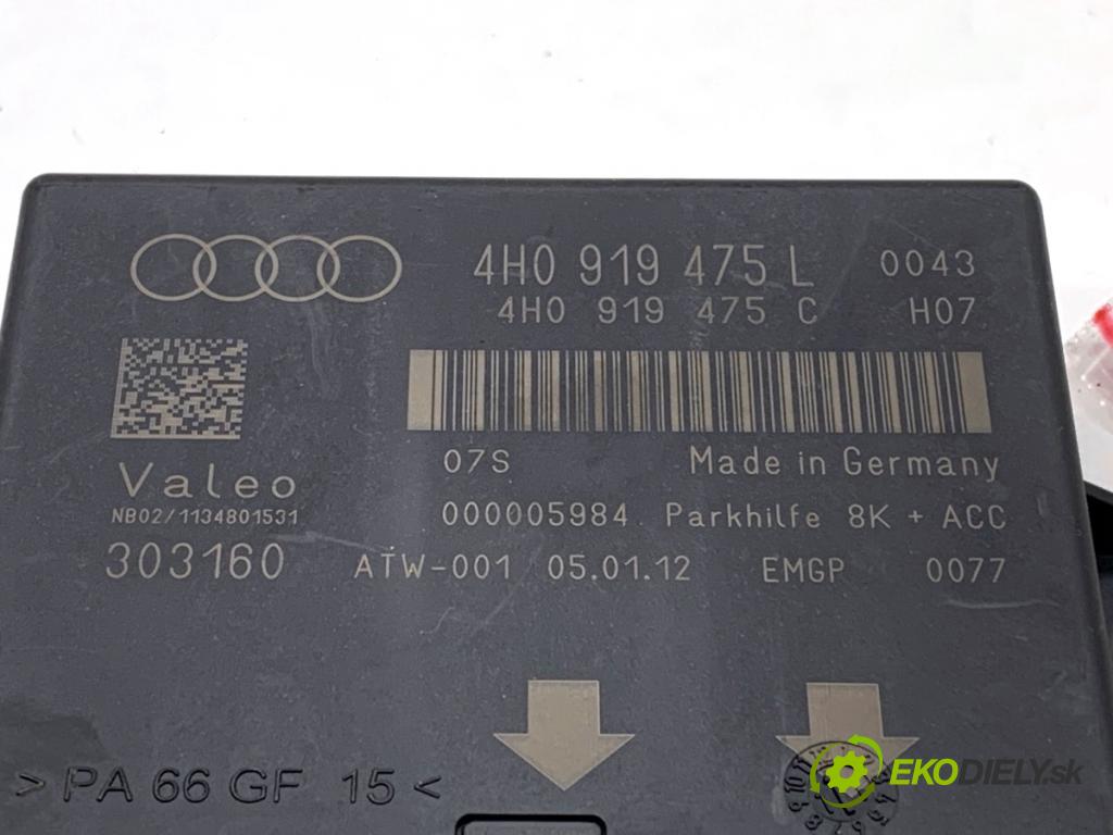 AUDI A6 C7 Kombi 2012 120 kW 2.0 TDI 1968 modul PDC 4H0919475L (Řídící jednotka ostatní)