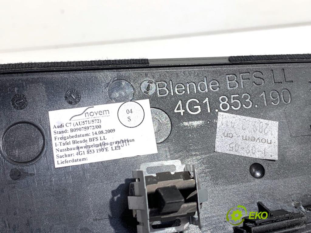 AUDI A6 C7 Kombi 2012 120 kW 2.0 TDI 1968 lišty kryt 4G1853190 4G1853189B (Lišta)