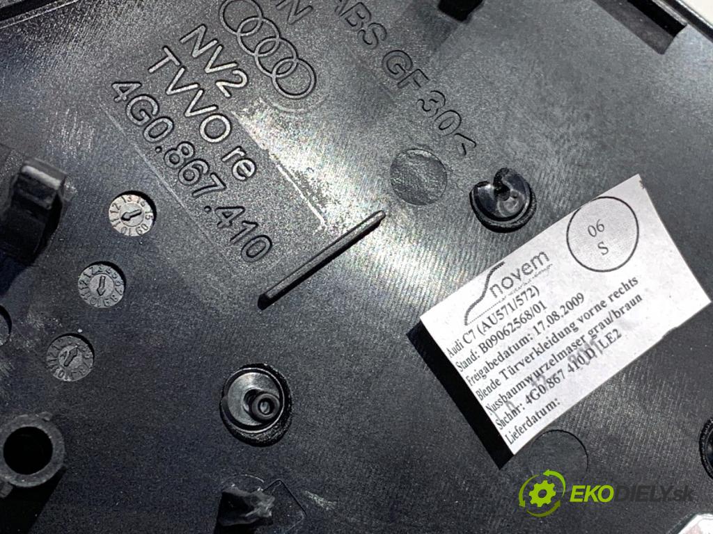 AUDI A6 C7 Kombi 2012 120 kW 2.0 TDI 1968 lišty kryt 4G1853190 4G1853189B (Lišta)