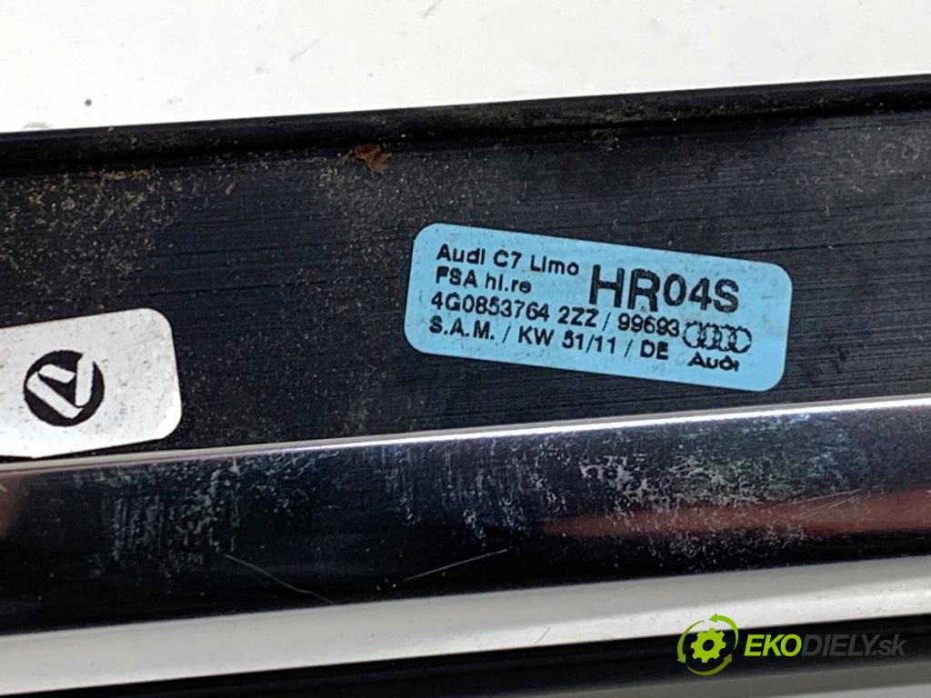 AUDI A6 C7 Kombi 2012 120 kW 2.0 TDI 1968 lišta Sbírání: zadní část pravý chróm 4G0853764
