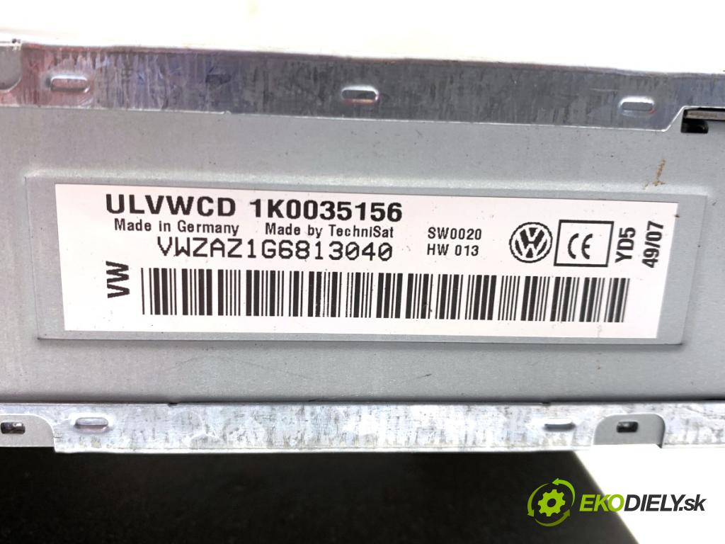 VW GOLF V Kombi 2008 77 kW 1.9 TDI 1896 RADIO 1K0035156 (Audio zariadenie)