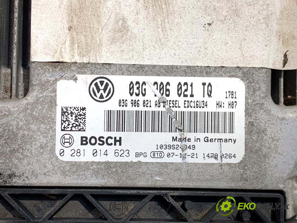 VW GOLF V Kombi 2008 77 kW 1.9 TDI 1896 řídící jednotka motora 03G906021TQ (Řídicí jednotka)