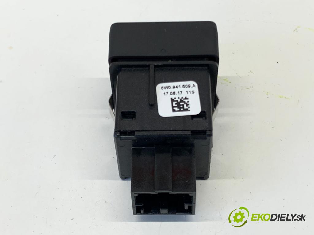 AUDI A4 B9 Kombi 2018 140 kW 2.0 TDI quattro 1968 Spínač svetiel výstražných (núdzových) 8W0941509A (Prepínacie páčky pod volantom)