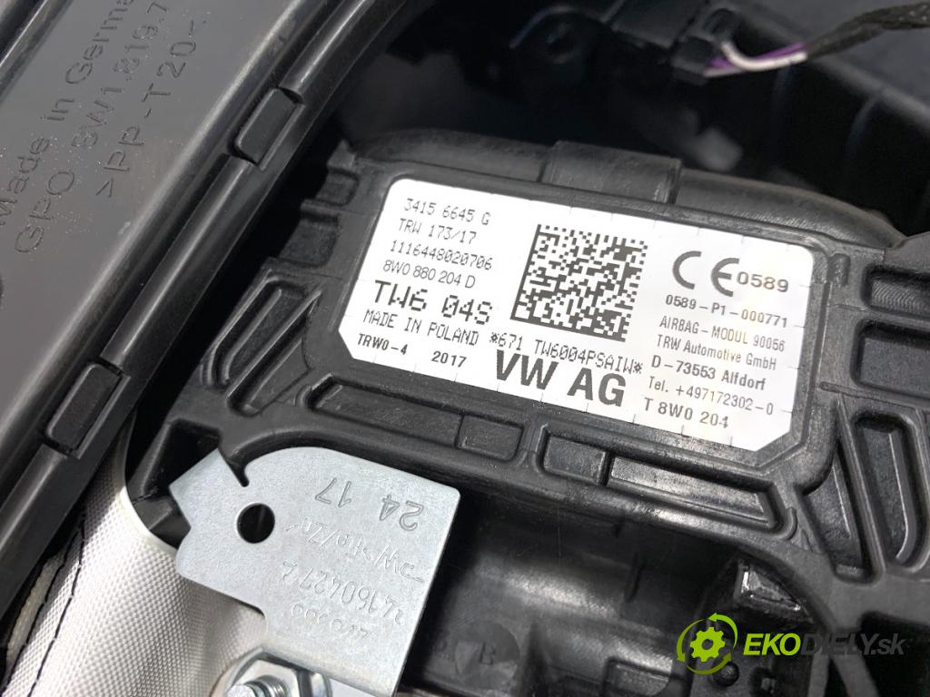 AUDI A4 B9 Kombi 2018 140 kW 2.0 TDI quattro 1968 Palubná doska VANKÚŠ: spolujazdca 8W1857003 8W0880204D