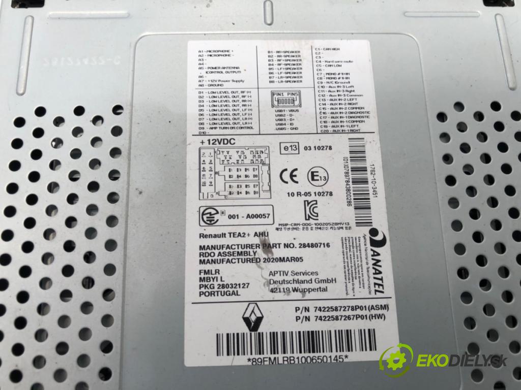 RENAULT TRUCKS T Platforma / podwozie 2020 338 kW T460 338 kW [460 KM] olej napędowy 2013 - 2022 10837 RADIO 28480716 (Audio zariadenie)