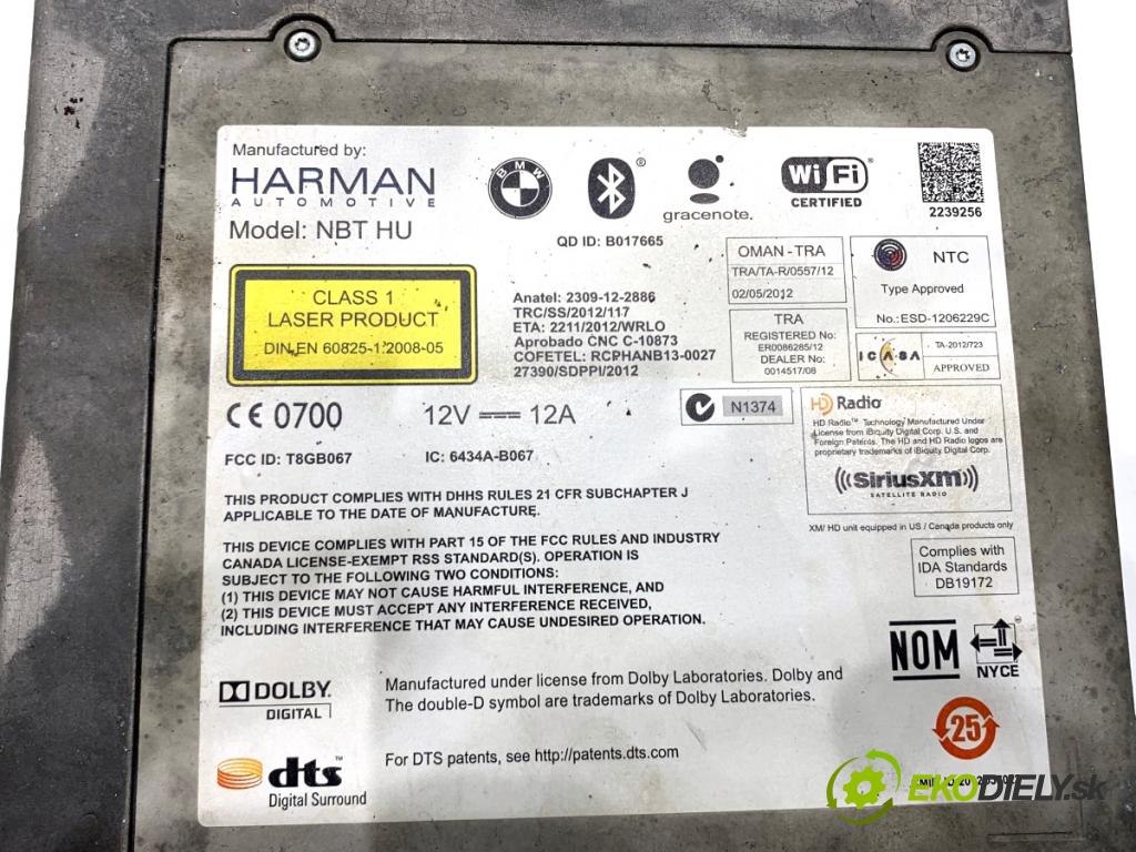 BMW F10 sedan 2015 160 kW 525 d xDrive 1995 RADIO 9389849 (Audio zariadenie)