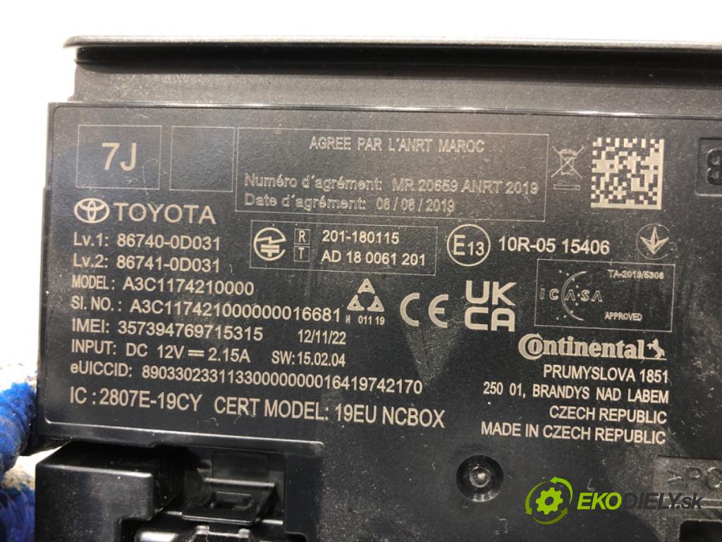 TOYOTA YARIS IV liftback 2022 92 kW 1.5 (MXPA11) 1490 modul telefónu 86740-0D031 (Řídící jednotka ostatní)