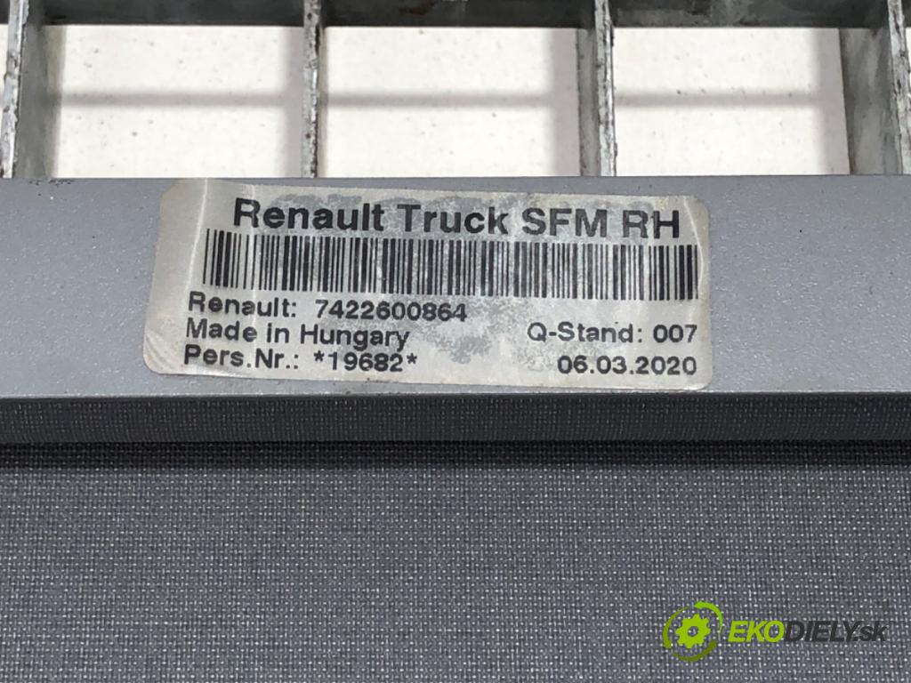 RENAULT TRUCKS T Platforma / podwozie 2020 338 kW T460 338 kW [460 KM] olej napędowy 2013 - 2022 10837 Roleta Dvere pravy predný 7422600864
