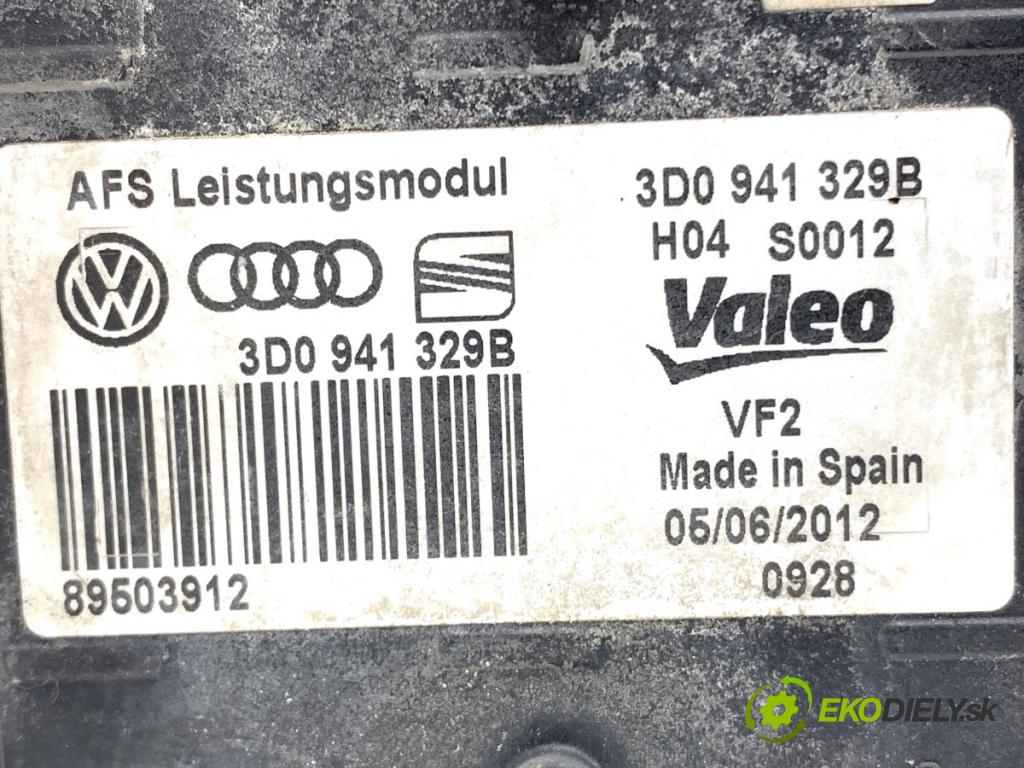 VW PASSAT B7 Kombi 2012 118 kW 1.8 TSI 1798 měnič XENON 3D0941329B (Řídící jednotka xenonu)