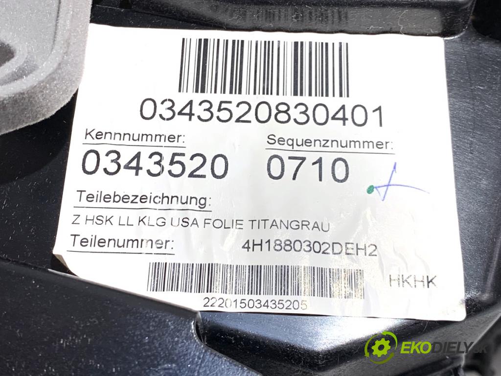 AUDI A8 D4 sedan 2015 368 kW 6.3 W12 quattro 6299 Priehradka, kastlík spolujazdca  (Priehradka (kastlík))