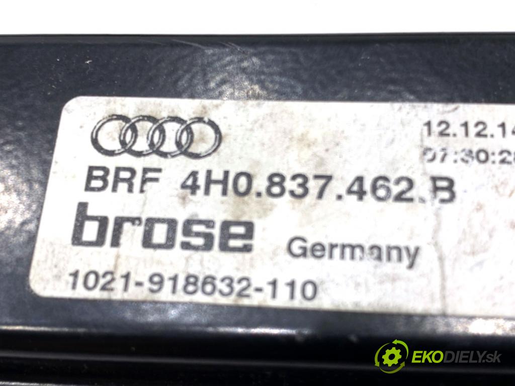 AUDI A8 D4 sedan 2015 368 kW 6.3 W12 quattro 6299 Mechanizmus okna pravy predný 4H0837462B