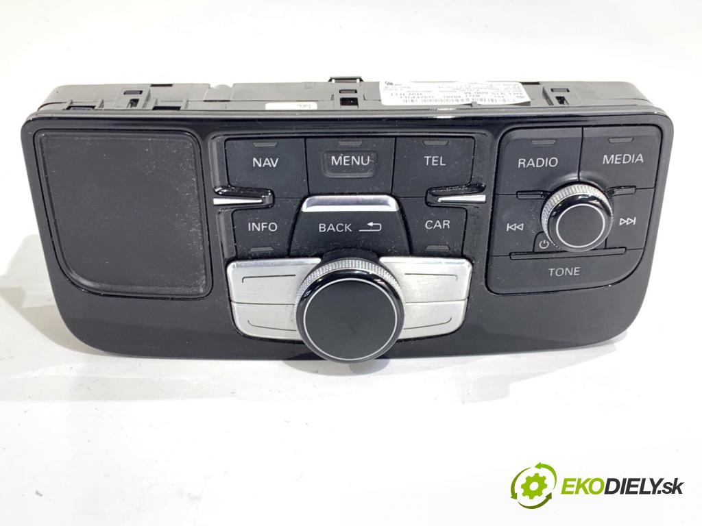 AUDI A8 D4 sedan 2015 368 kW 6.3 W12 quattro 6299 Panel ovládania radia 4H1919600M (Prepínacie páčky pod volantom)