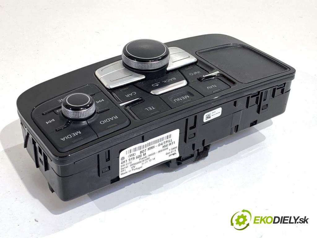 AUDI A8 D4 sedan 2015 368 kW 6.3 W12 quattro 6299 Panel ovládania radia 4H1919600M (Prepínacie páčky pod volantom)