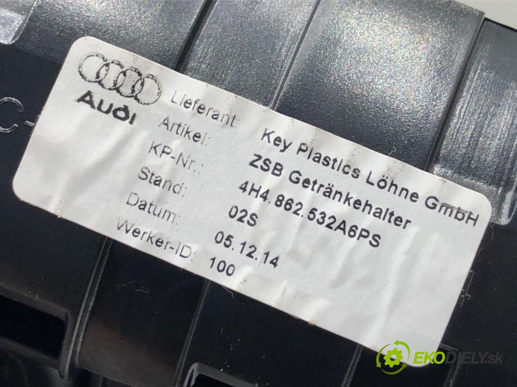 AUDI A8 D4 sedan 2015 368 kW 6.3 W12 quattro 6299 Držiak na nápoje 4H4862523A (Držiak (úchyt) na nápoje)