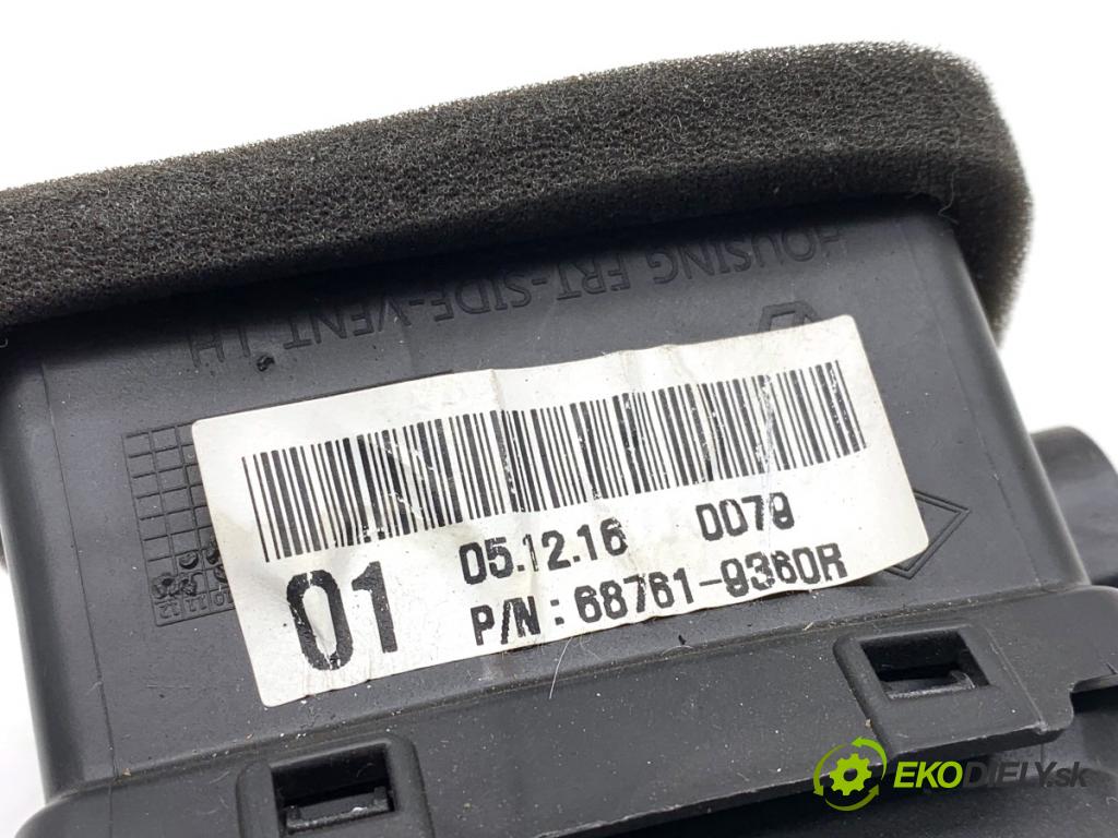 RENAULT TALISMAN sedan 2017 110 kW 1.6 TCe 150 1618 Mriežky kúrenia ľavy predný 68761-9360R