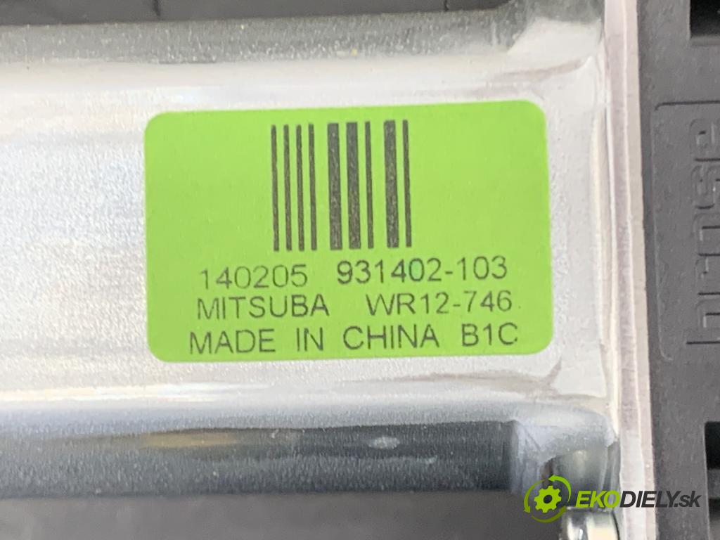 JEEP CHEROKEE KL SUV 2014 125 kW 2.0 CRD 4x4 1956 Mechanizmus okna ľavy zad 931402-103