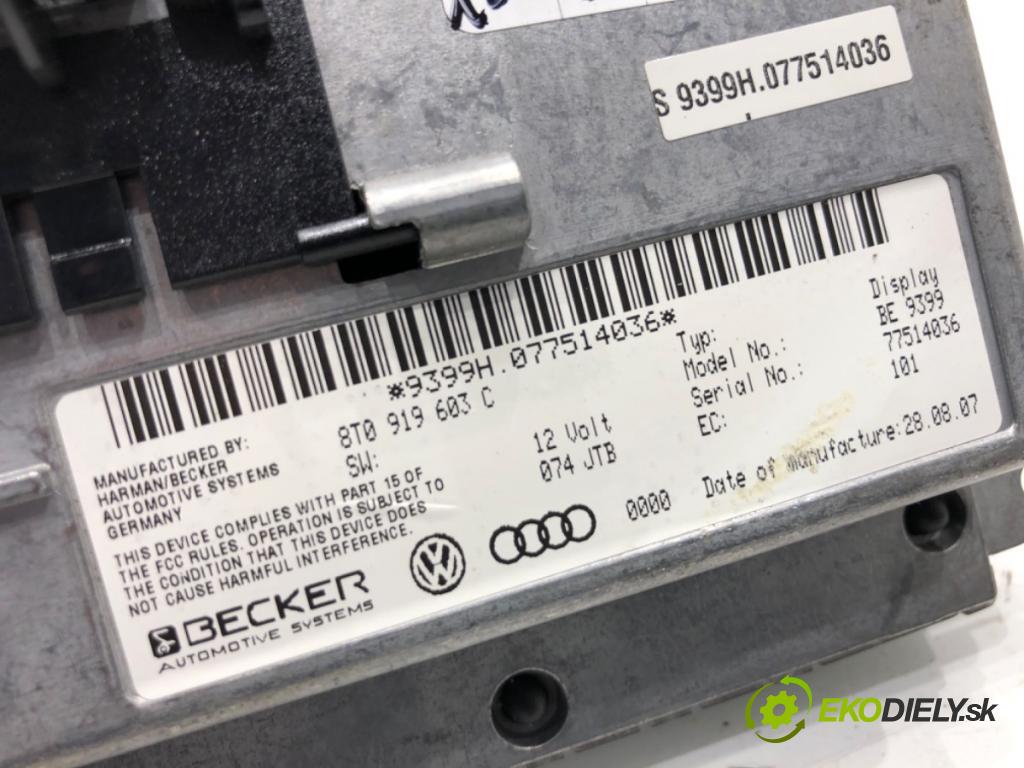 AUDI A5 8T coupe 2007 140 kW 2.7 TDI 2698 Displej 8T0919603C (Přístrojová deska)