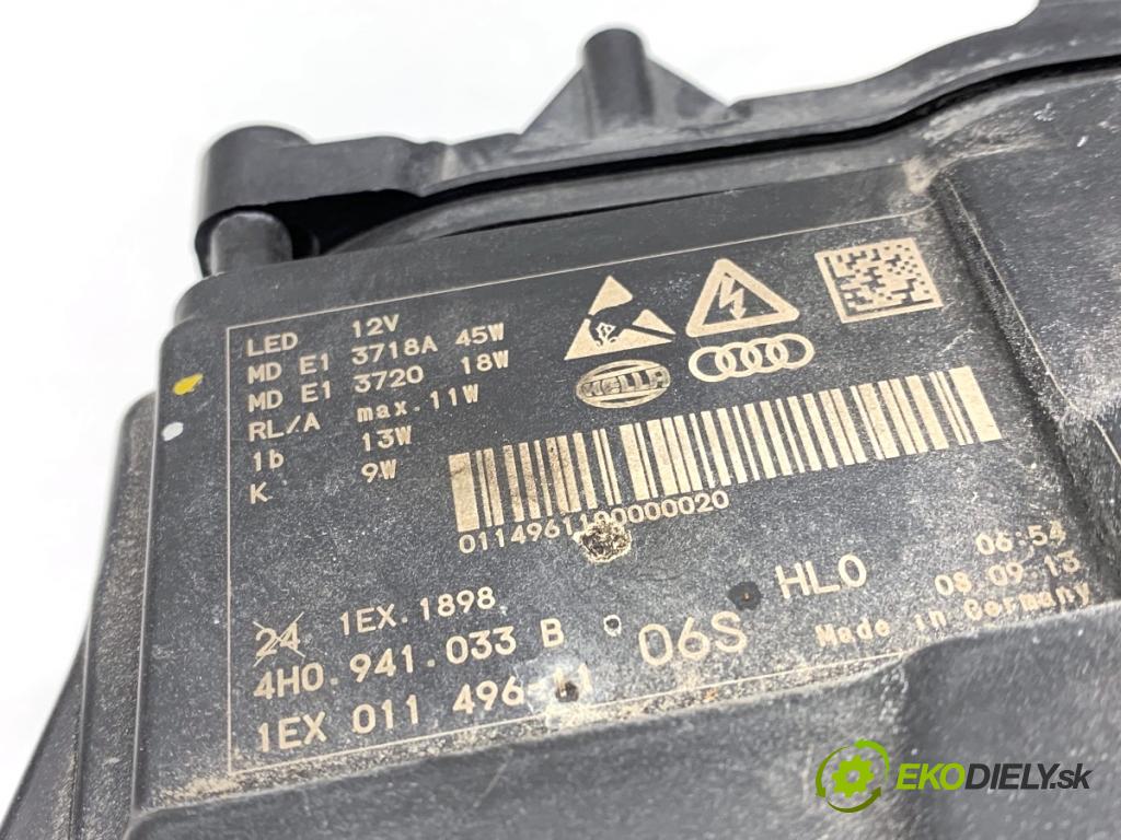 AUDI A8 D4 sedan 2015 368 kW 6.3 W12 quattro 6299 světlomet levý přední část ÚPLNÝ LED MATRIX: 4H0941033B