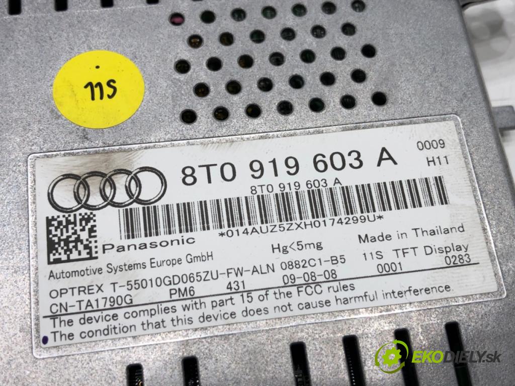 AUDI A4 B8 sedan 2008 105 kW 2.0 TDI 1968 Displej 8T0919603A (Přístrojová deska)