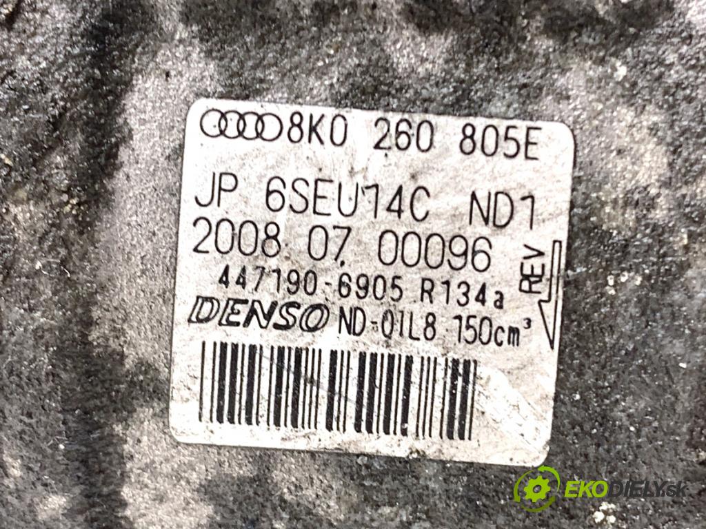 AUDI A4 B8 sedan 2008 105 kW 2.0 TDI 1968 Kompresor klimatizácie 8K0260805E (Kompresor klimatizácie)
