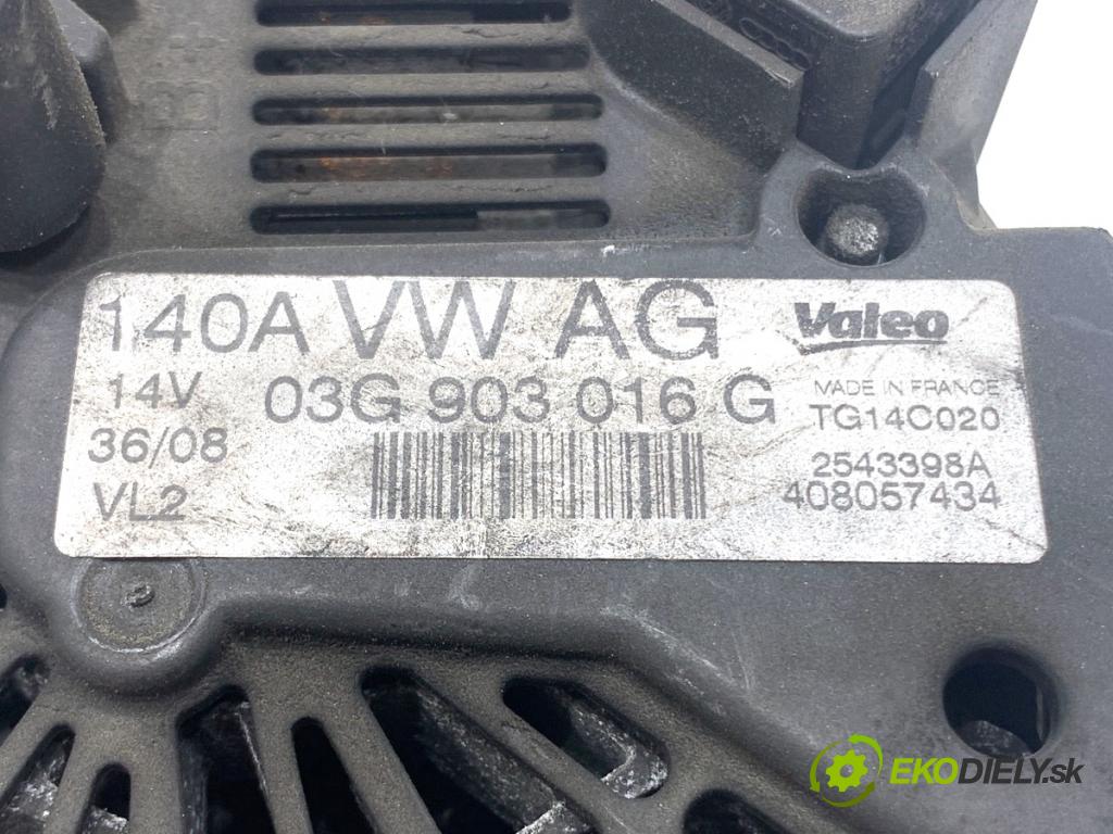 AUDI A4 B8 sedan 2008 105 kW 2.0 TDI 1968 Alternátor 03G903016G (Alternátor)
