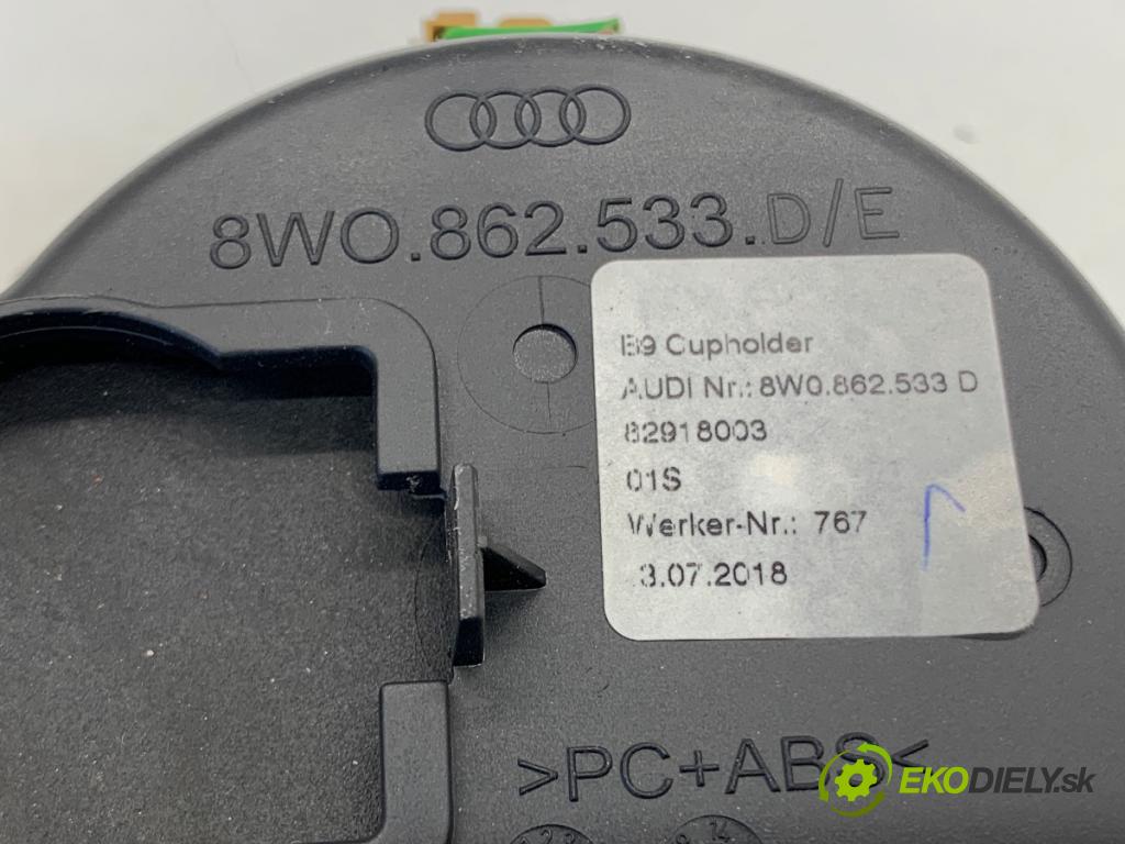 AUDI A4 B9 sedan 2018 185 kW 2.0 TFSI quattro 1984 držák na nápoje 8W0862533D (Držák nápojů)