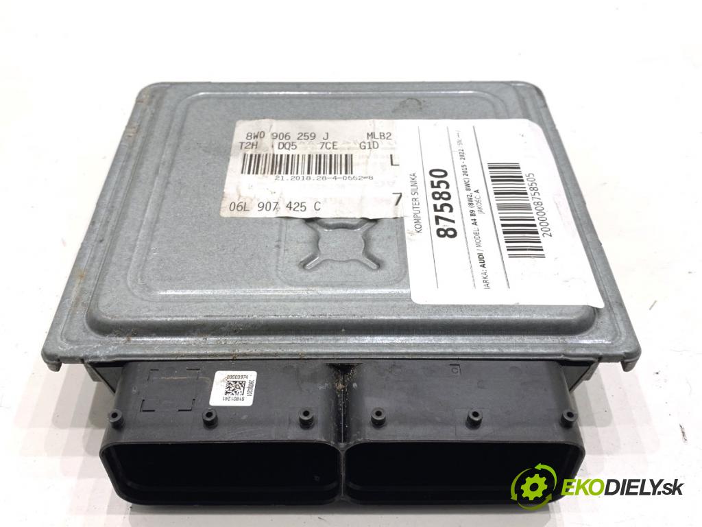 AUDI A4 B9 sedan 2018 185 kW 2.0 TFSI quattro 1984 riadiaca jednotka Motor 06L907425C (Riadiaca jednotka)