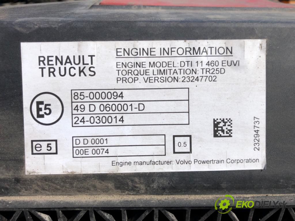RENAULT TRUCKS T Platforma / podwozie 2020 338 kW T460 338 kW [460 KM] olej napędowy 2013 - 2022 10837 Motor KOMPLETNÍ: