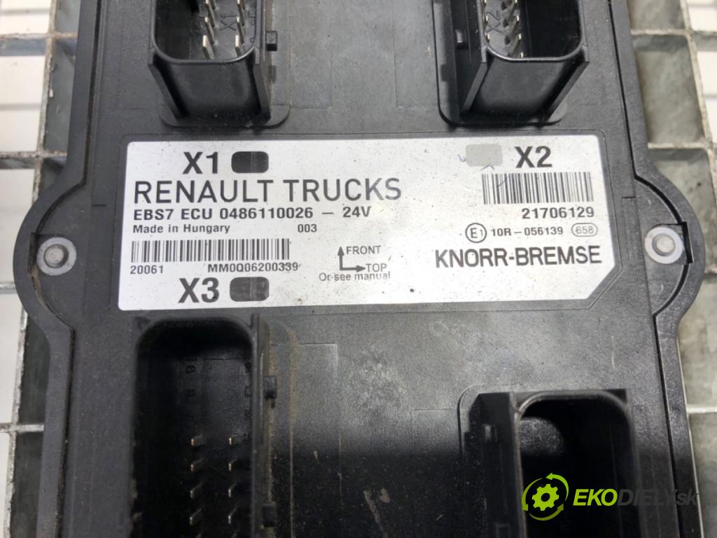 RENAULT TRUCKS T Platforma / podwozie 2020 338 kW T460 338 kW [460 KM] olej napędowy 2013 - 2022 10837 Modul Riadiaca jednotka EBS 21706129