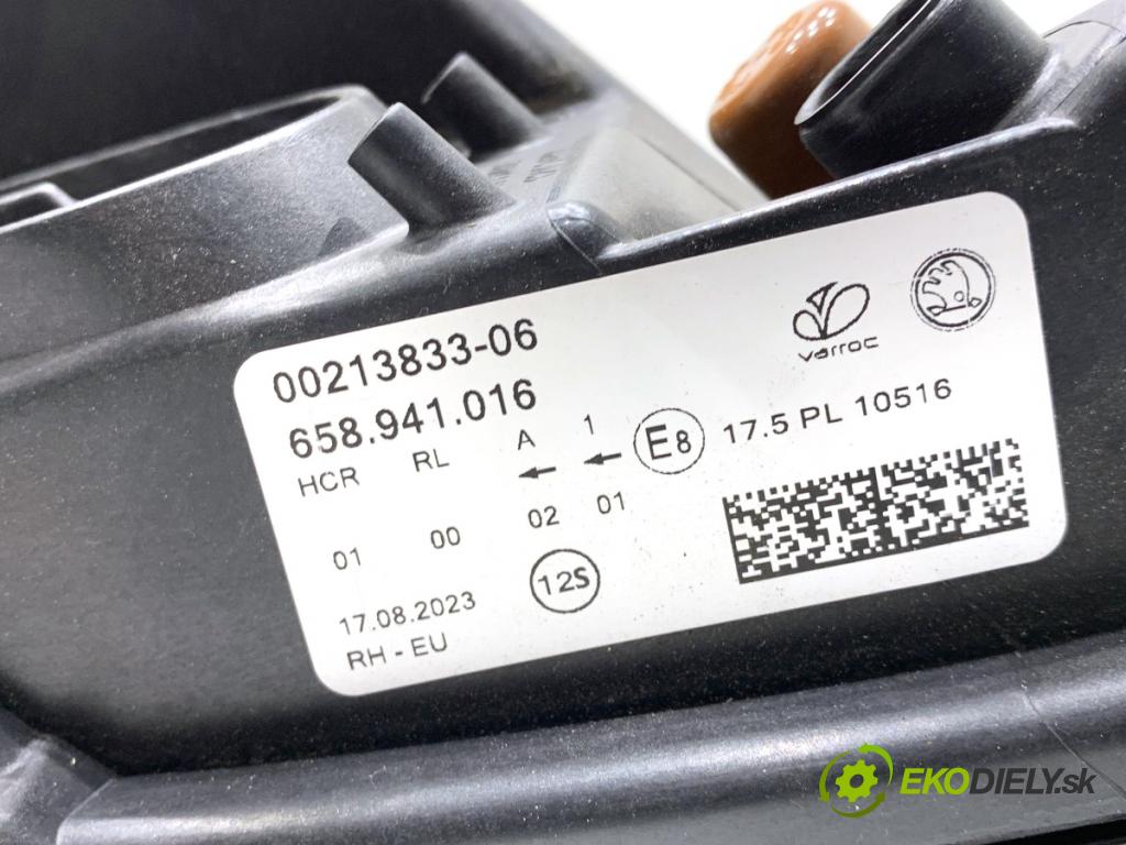 SKODA KAMIQ SUV 2023 81 kW 1.0 TSI 999 Svetlomet pravy predný 658941016