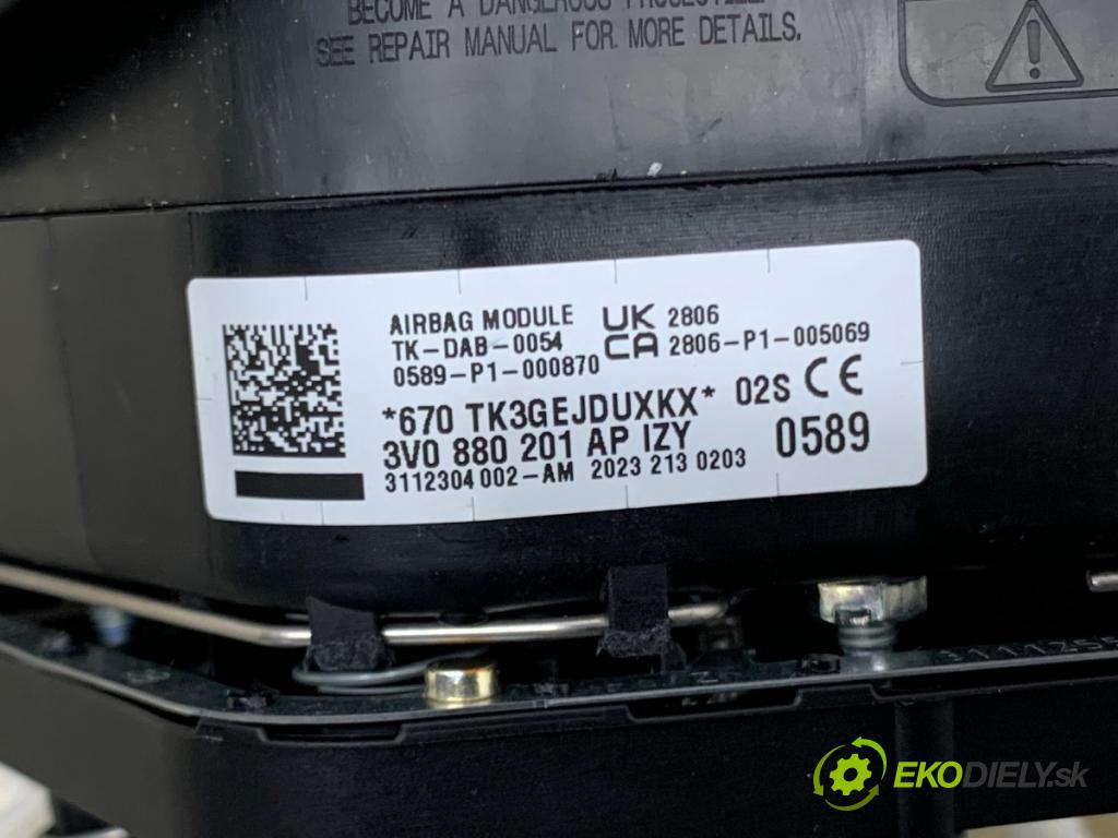 SKODA KAMIQ SUV 2023 81 kW 1.0 TSI 999 Palubná doska silentbloku 3V0880201AP