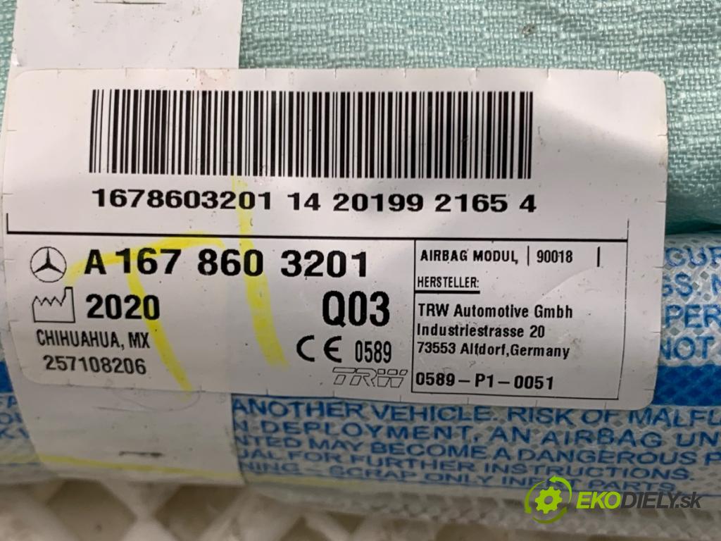MERCEDES-BENZ GLE SUV 2020 180 kW GLE 300 d 4-matic (167.119) 1950 Stropný pravy A1678603201
