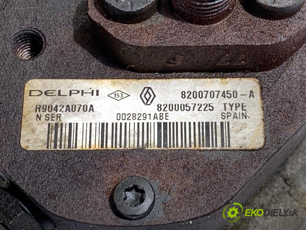 RENAULT KANGOO II nadwozie wielkoprzestrzenne (MPV) 2009 50 kW 1.5 dCi 70 (KW0V, KW0A) 1461 Pumpa vstrekovacia 8200707450 (Vstrekovacie čerpadlo)
