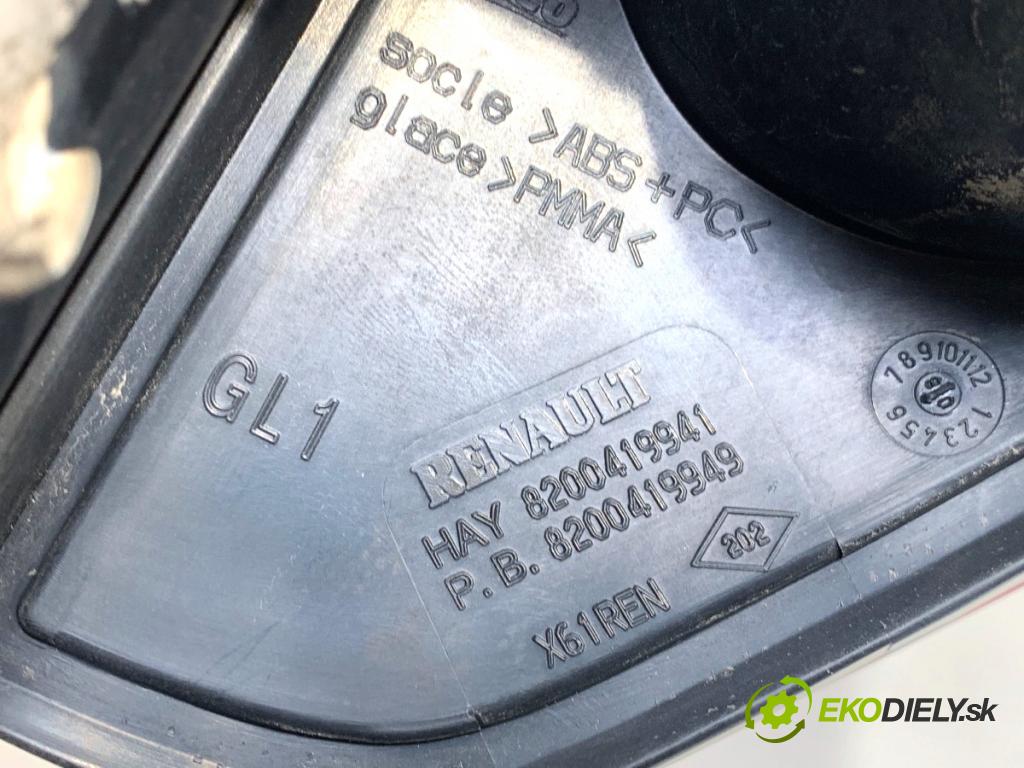 RENAULT KANGOO II nadwozie wielkoprzestrzenne (MPV) 2009 50 kW 1.5 dCi 70 (KW0V, KW0A) 1461 Svetlo ľavy zad 8200419941
