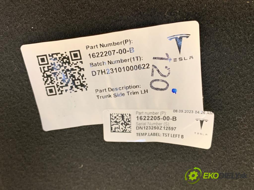 TESLA MODEL Y SUV 2023 235 kW EV 0 ča kufra levý 1622207-00-B