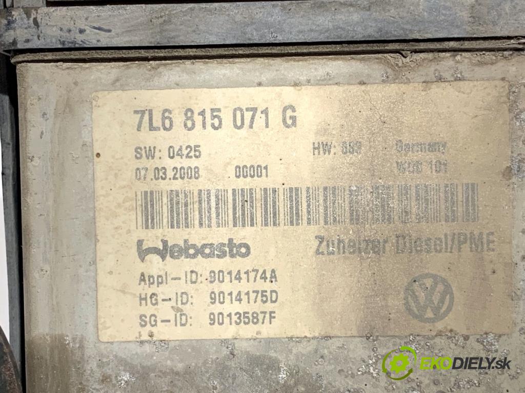 VW TOUAREG SUV 2009 176 kW 3.0 V6 TDI 2967 Webasto 7L6815071G (Webasto (nezávislé kúrenie))
