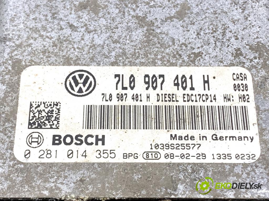 VW TOUAREG SUV 2009 176 kW 3.0 V6 TDI 2967 riadiaca jednotka Motor 7L0907401H (Riadiaca jednotka)