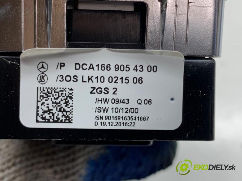 MERCEDES-BENZ W176 liftback 2017 90 kW A 180 (176.042) 1595 Prepínač okien A1669054300 (Prepínacie páčky pod volantom)