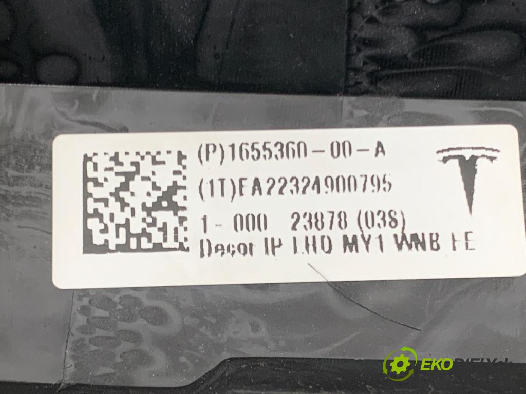 TESLA MODEL Y SUV 2023 235 kW EV 0 Lišta kryt dosky palubnej prístrojovky 1655360-00-A