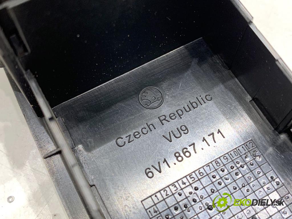 SKODA FABIA III Kombi 2022 44 kW 1.0 999 Prepínač okien 6V1867171 5E0959858A (Prepínacie páčky pod volantom)