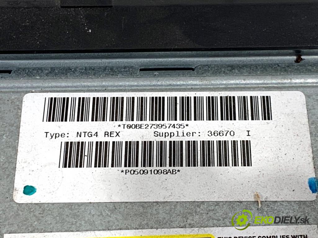 DODGE JOURNEY nadwozie wielkoprzestrzenne (MPV) 2009 103 kW 2.0 CRD 1968 RADIO P05091098AB (Audio zařízení)