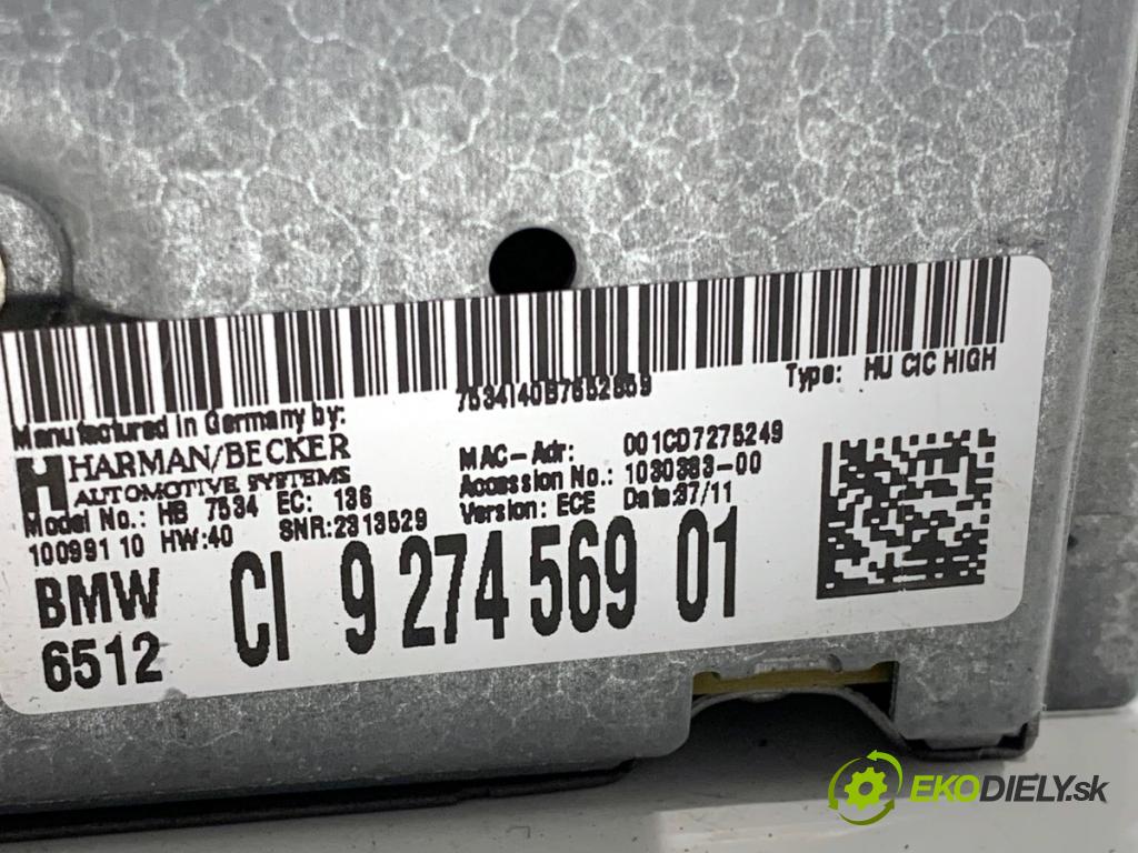 BMW F11 Kombi 2011 190 kW 530 d xDrive 2993 RADIO 9274569 (Audio zařízení)