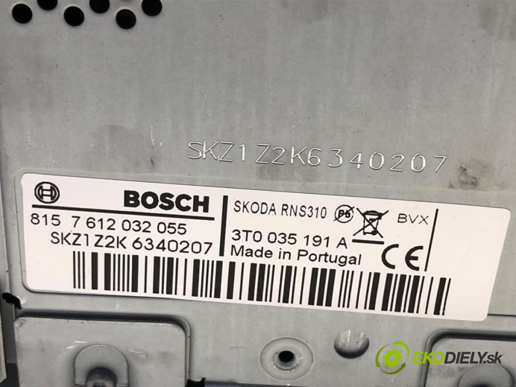 SKODA SUPERB II Kombi 2010 125 kW 2.0 TDI 1968 RADIO 3T0035191A (Audio zariadenie)
