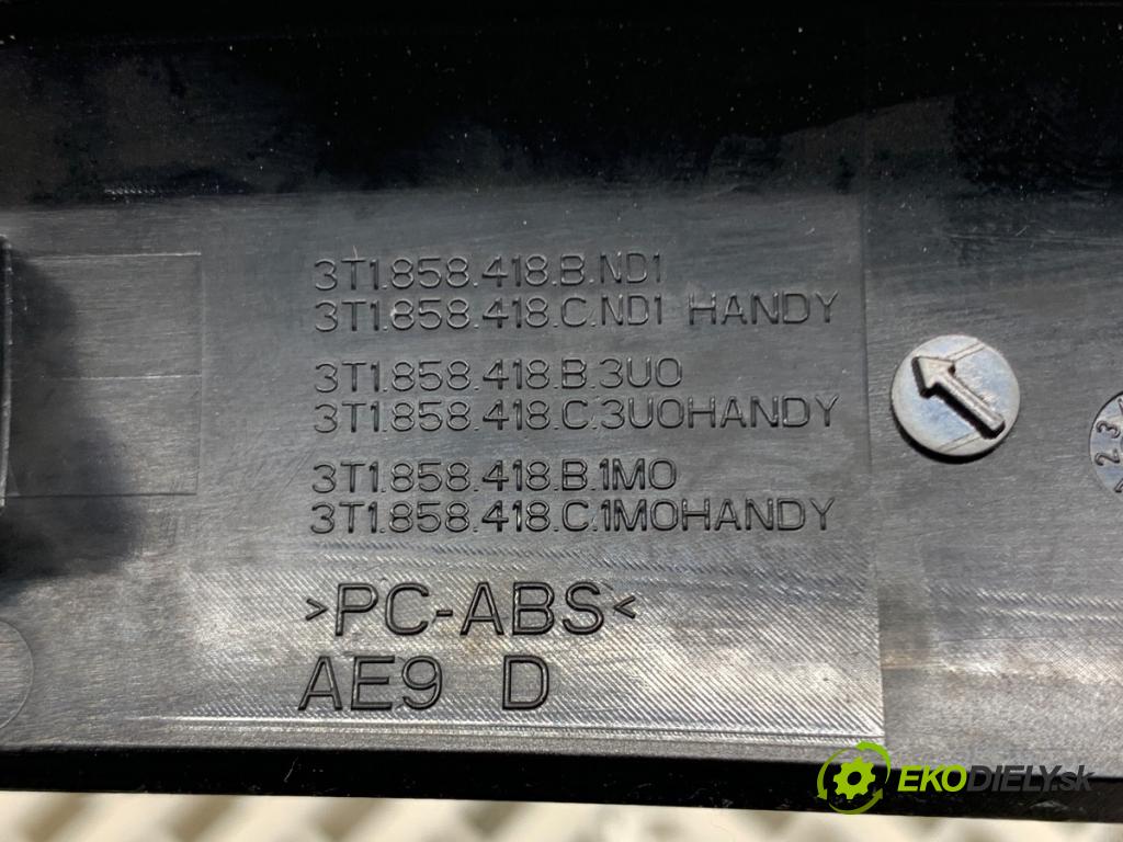 SKODA SUPERB II Kombi 2010 125 kW 2.0 TDI 1968 lišty kryt 3T0863152D (Lišta)